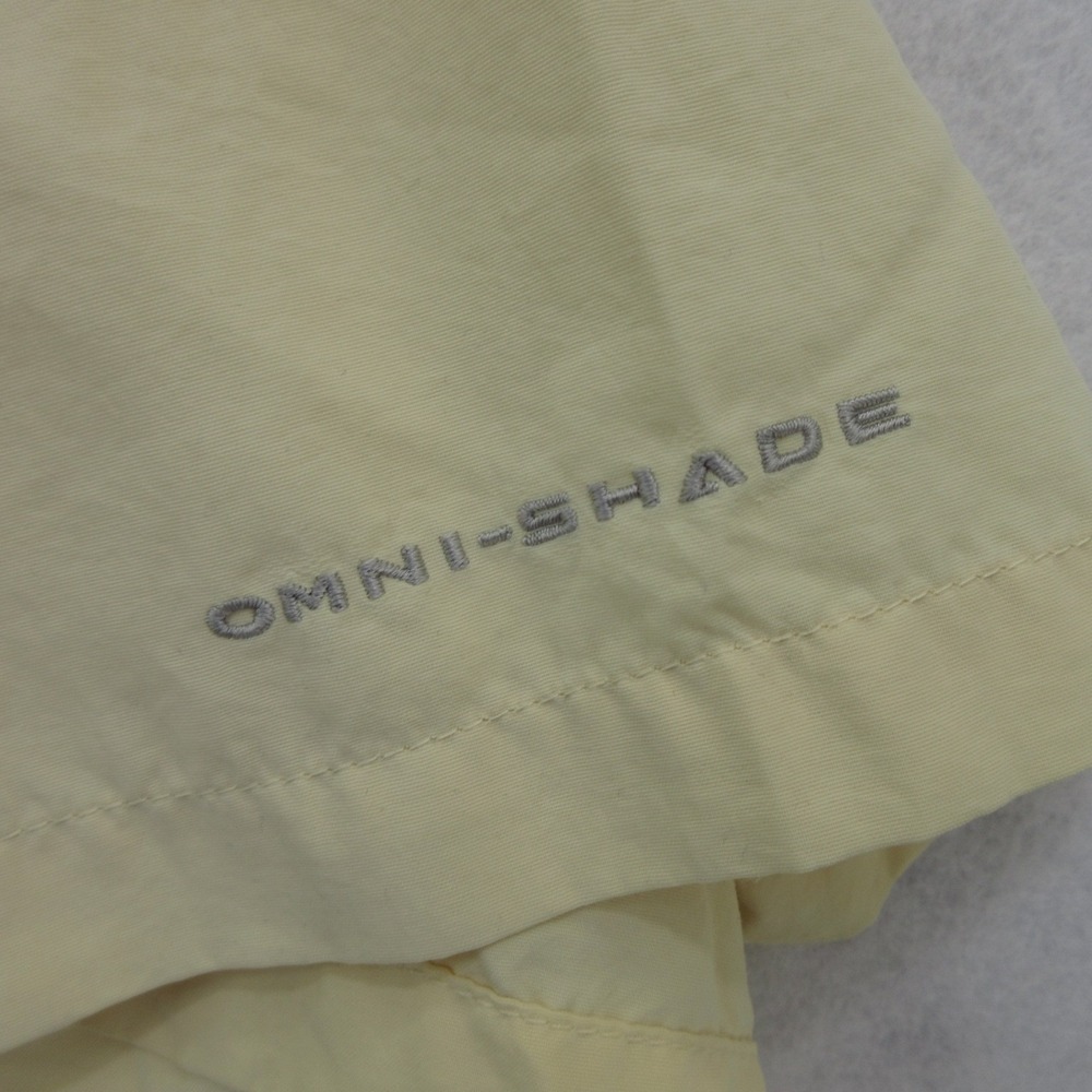 Columbia Men's Shirt XL PFG Fishing Short Sleeve Chest Pocket Yellow Omni-Shade - Picture 7 of 13